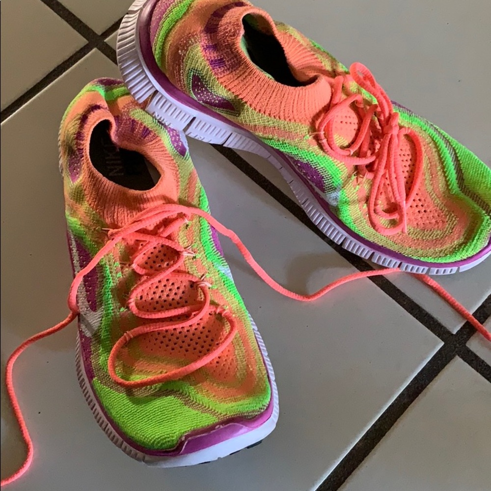 Nike free rainbow sneakers